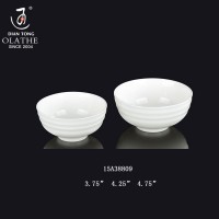 Custom logo 3.75" 4.25" 4.75" plain white ceramic bowl porcelain bowl ceramic soup bowl for restaurant