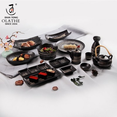 Wholesale hot sale japanese style crockery dinner set restaurant sushi dinnerware set japanese tableware