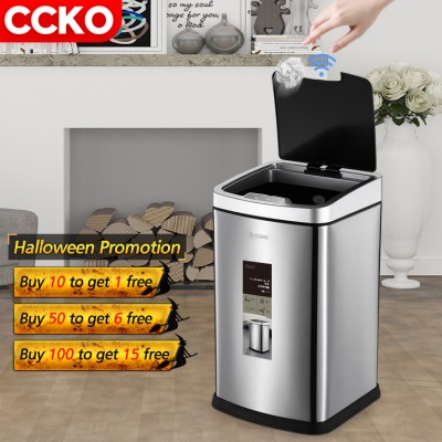 CCKO 6L/9L/12L stainless steel electric touchless induction automatic garbage rubbish waste bin sensor dustbin smart trash can