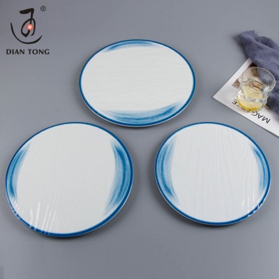 Wholesale 10.5/11.5/12.5 inch flat 100% melamine dinner plates round melamine dish melamine charger plate for restaurant