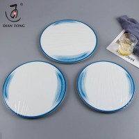 Wholesale 10.5/11.5/12.5 inch flat 100% melamine dinner plates round melamine dish melamine charger plate for restaurant