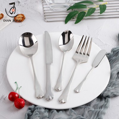 Hot sale metal inox flatware set stainless steel knife spoon and fork cutlery set stainless steel flatware