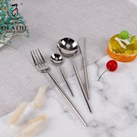 High quality luxury stainless steel cutlery set knives and spoon forks set flatware for restaurant