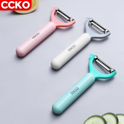 CCKO 2 in 1 y shape plastic tomato and potato peeler, kitchen fruit and vegetable peeler