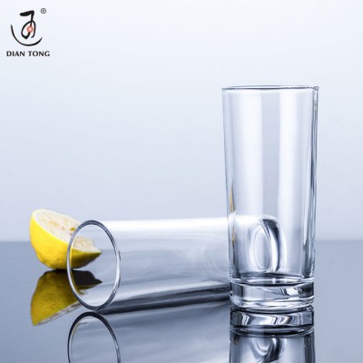 Cheap price custom logo clear drinking juice glass round juice drinking glasses drinking water glass